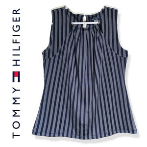 nwot TOMMY HILFIGER Sleeveless Striped Navy Top, M